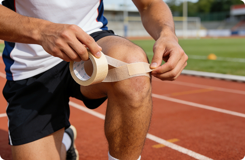Apósito de primeros auxilios para lesiones deportivas