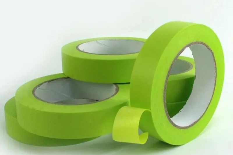 Cinta de papel microporosa hipoalerg&eacute;nica verde